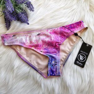WILDFOX Sz XS Space Cadet Purple Hipster Full Bikini Bottoms Swim NWT #1642